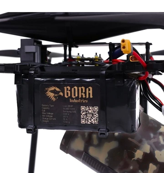 FPV Дрон 13-дюймовий Bora Industries, Оптоволоконний модуль: 20 км, Камера: цифрова IMX335 15 фото